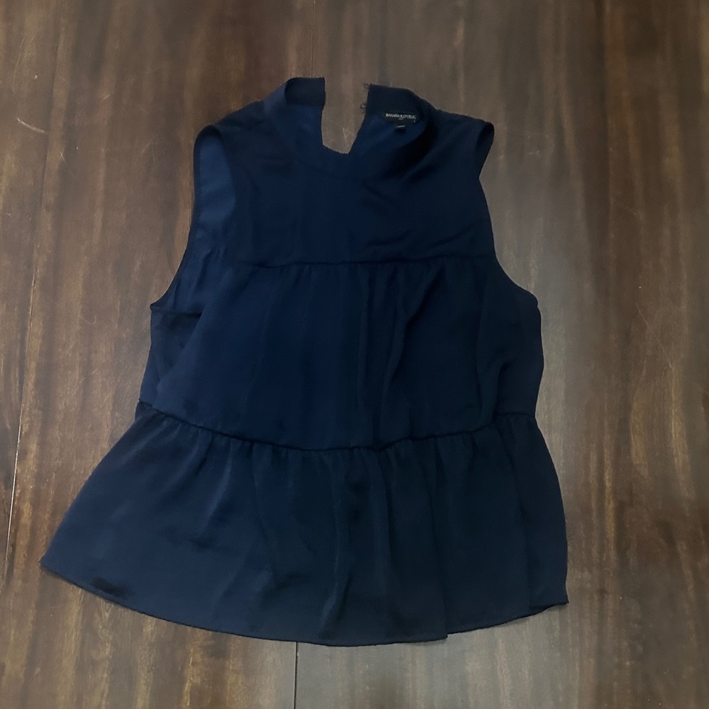 Banana Republic Dark Blue Sleeveless Blouse